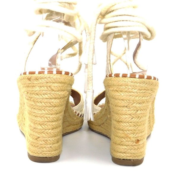 Rampage "Harriet" Ivory Espadrille Lace-Up Ankle Strap Sandals - Picture 10 of 12